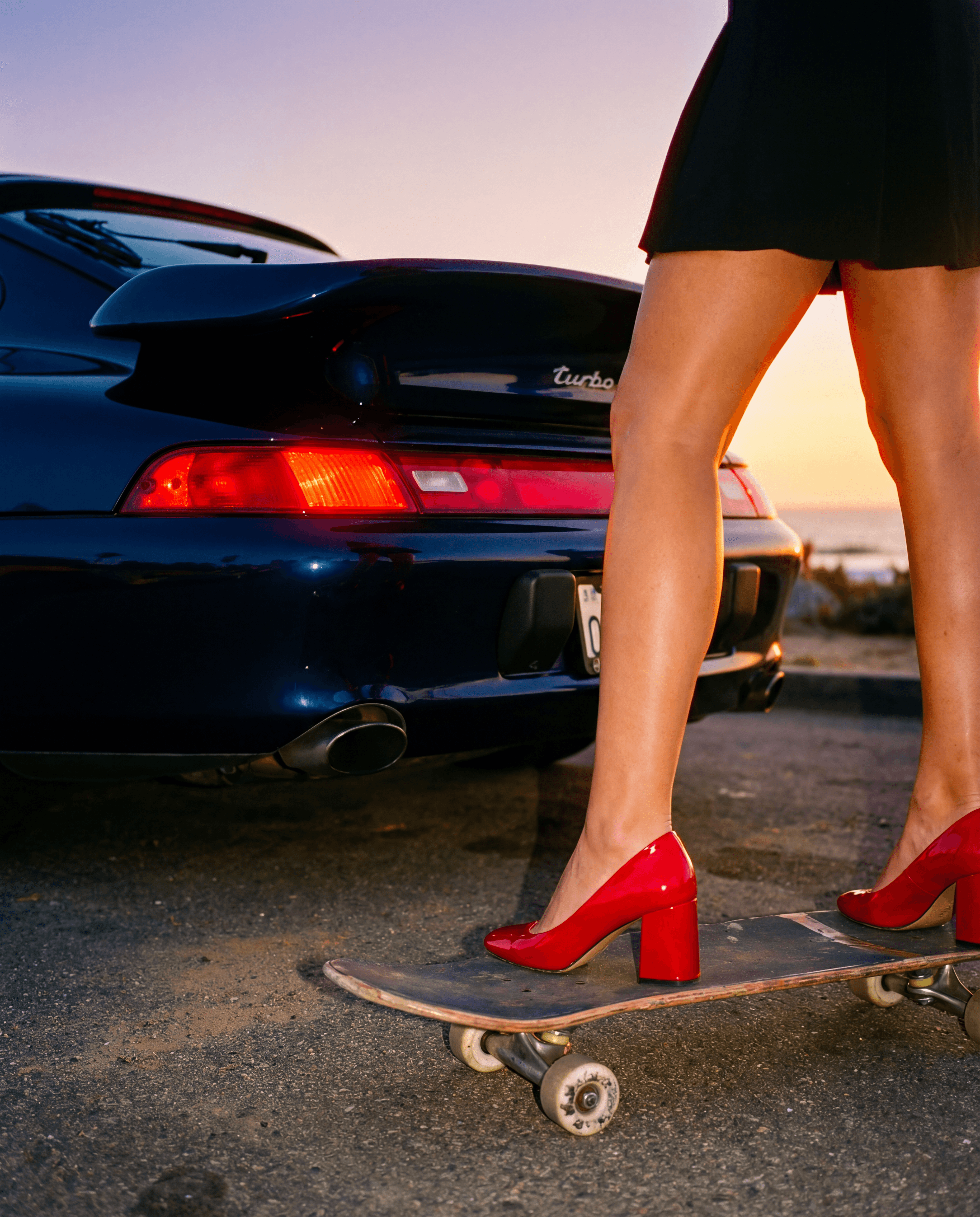 AI editorial photography of designer shoes on styled background